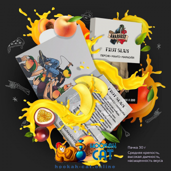 Табак для кальяна Anarhist Frut Slam (Анархист Персик Манго Маракуйя) 30г Акцизный