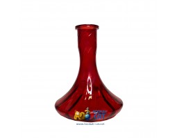 Колба для кальяна Vessel Glass Рифленая Красная